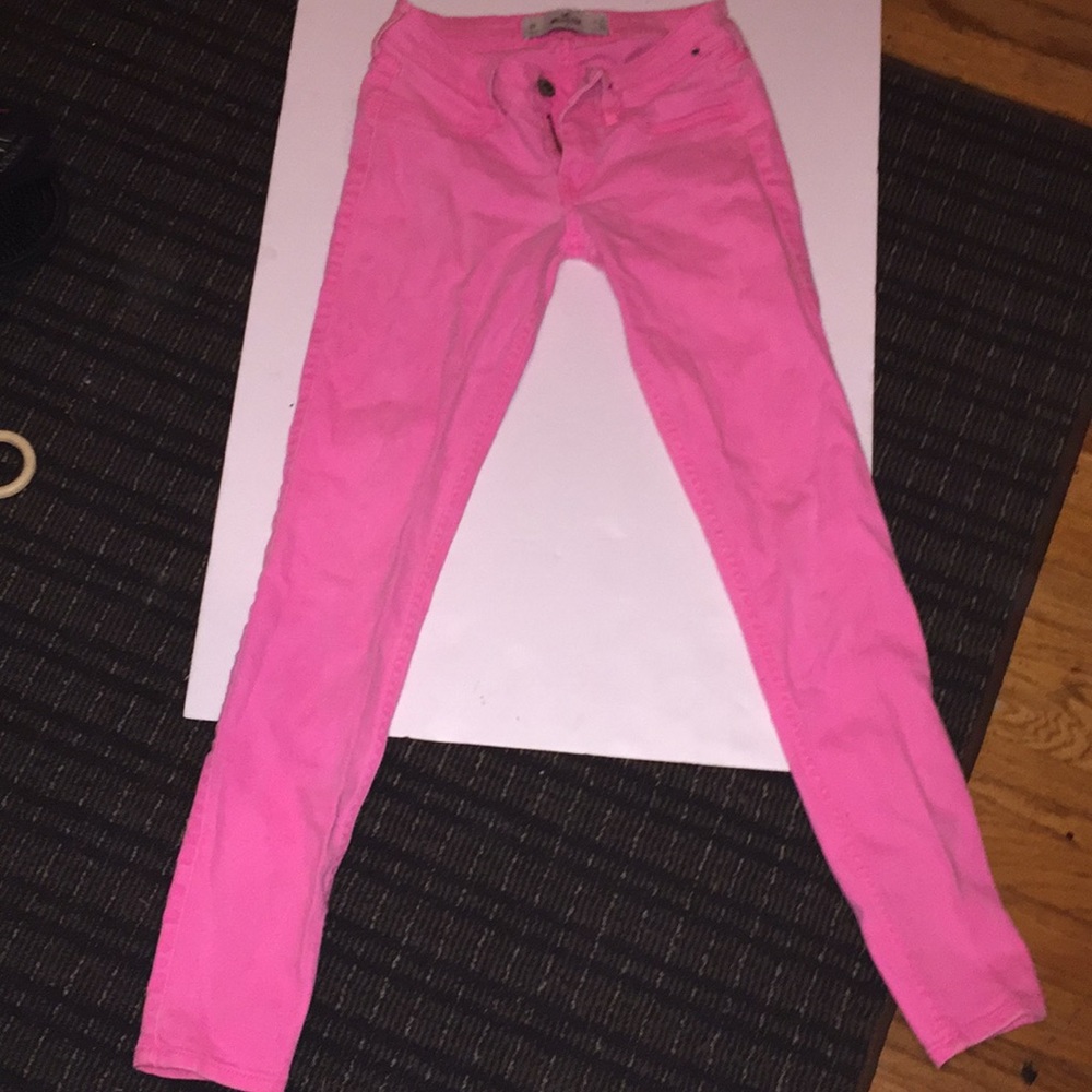 Hot pink hollister jeans